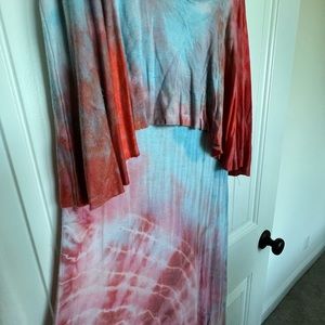 Love Tanjane red and blue tie dye boho dress